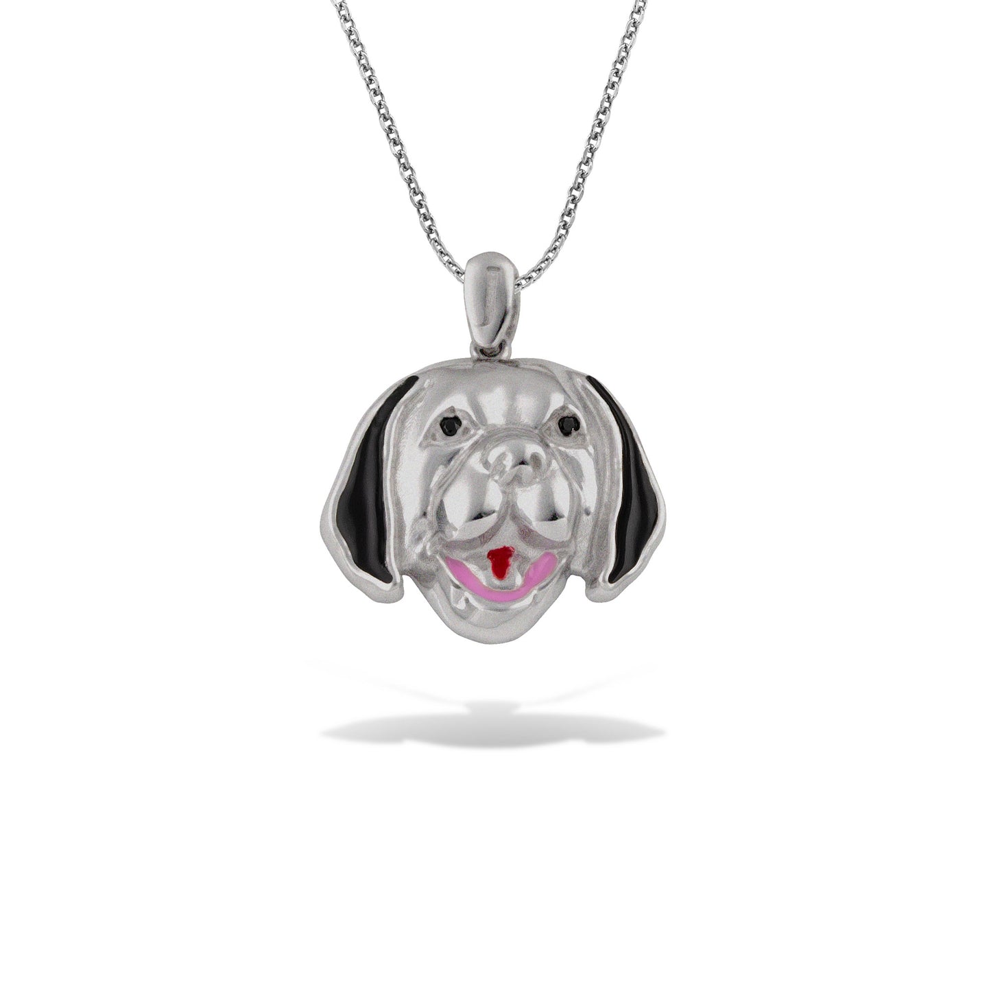 Λευκόχρυσο μενταγιόν Σκυλάκι