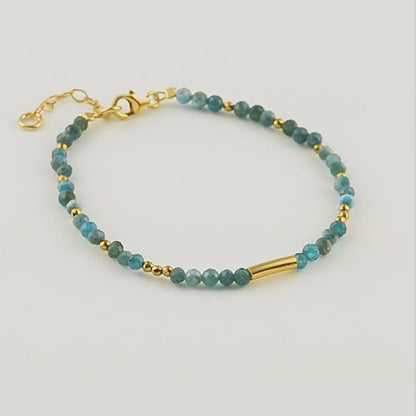 Ασημένιο βραχιόλι με απατίτη