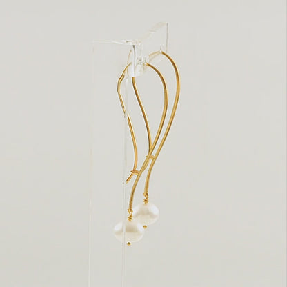 Ασημένια σκουλαρίκια σε μακρύ κόψιμο